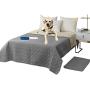 RBSC Home Waterproof Dog Bed Cover Non Slip Large Furniture Protector Sofa Cover Reusable Incontinence Bed Underpads for Pets, Dog, Cat, Kids Including 1 Brush