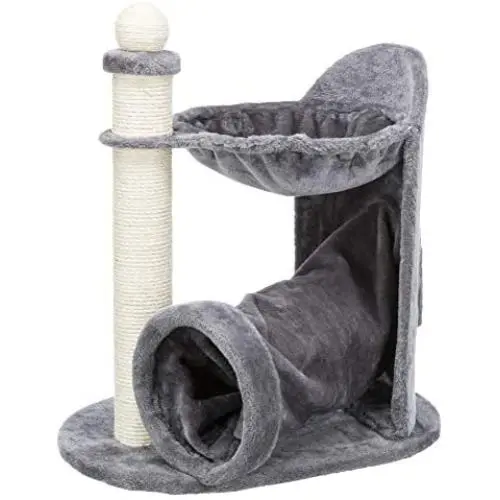 Royal Pet Club Baza Gandia Gray Scratching Post with Hammock, Tunnel, 44550 Royal Pet Club Baza Gandia Gray Scratching Post with Hammock, Tunnel, 44550