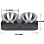 Love Dream Cat Bowls Elevated, Raised Cat Bowls with Stainless Steel Bowls, 15° Tilted Cat Food Bowls Stress-Free Suit for Cats Small Dogs