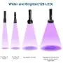 BRIONAC UV Black Light Flashlight, 128 LED 395nm Wavelength Blacklight for Pet (Cat/Dog) Urine Detection with 6AA Batteries (Not Included), Dry Stains, Scorpion and Pet Urine Detector BRIONAC UV Black Light Flashlight, 128 LED 395nm Wavelength Blacklight for Pet (Cat/Dog) Urine Detection with 6AA Batteries (Not Included), Dry Stains, Scorpion and Pet Urine Detector