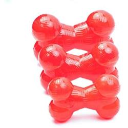 Ethical Pets SPOT Play Strong Medium Bone 5.5” | Dog Toys For Aggressive Chewers | Indestructible Dog Toys | Bone | Chew Toys For Aggressive Dogs | Interactive Dog Toy | Dog Chew Toys For Aggressive Chewers, Red (54004)