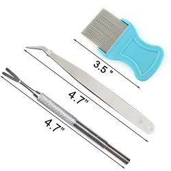 Grooming Comb Stainless Steel Tear Stain Remover for Cats Dogs and Puppy with Tweezers