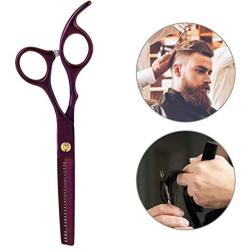 Hair Cutting Scissors, 6.7in Professional Pet Dog Hair Cutting Scissors Grooming Hairdressing Shear(Thining Shear-Amaranth)