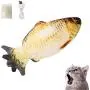 Growom Electric Fish Cat Toy, Funny Interactive Pets Pillow Chew Bite Kick Supplies Catnip Toys Perfect for Cat/Kitty/Kitten Fish Flop Lifetime Replacement Guarantee