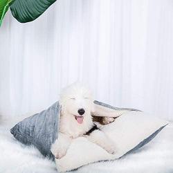 Susupet Pet Dog Bed | Orthopedic Round Cuddle Nest Snuggery Burrow Blanket Pet Bed w/Removable Cover for Dogs & Cats - Available in Multiple Colors & Styles