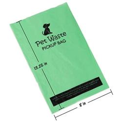 Plastic House Dog Poop Bags | Eco-Friendly Green Waste Disposal for Dogs | Single Roll Pickup Pet Disposable Bag Container 13.25 x 8 Inch | 1000 Count