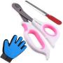 Pet Nail Clipper Paw Guillotine Keep Safe Paw Free Glove Hair Remover Nail File