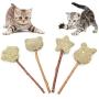 ocijf179 Cat Toy Pet Cat Kitten Star Claw Bear Head Shape Catnip Silvervine Molar Play Chew Toy - Bear Head