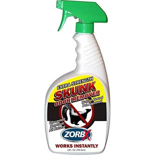 ZorbX Unscented Extra Strength Skunk Odor Remover – Safe for All, Even Pets and Children, with No Harsh Chemicals, Perfumes or Fragrances, Stronger and Safer Skunk Odor Remover Works Instantly and Can