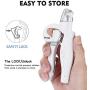 Hachtecpet Dog Pet Nail Clippers: Safe Rechargeable Professional Grooming Trimmer with LED Light |Hidden Nail File for Large Small Puppy Cats