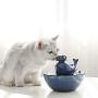 THMY Ceramic Cat Water Fountainâ€‚Automatic Circulation Pet Water Dispenser Healthy and Hygienic Pet Drinking Fountain with Quiet Water Pump Electric Water Bowl for Cats and Dogs 0.9 Liters