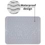 Ptlom Dog and Cat Placemat, Pet Food and Water Mat, Suitable for Large, Medium and Small Pets, Prevent Water and Food from Spilling, Silicone