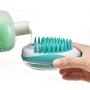 Miwaimao Soft Silicone Pet Bath Brush - Shampoo Dispenser, Very Suitable for Small Dogs and Long-Haired Cats to Wash, Shampoo, Remove Loose Fur, Safe and Scratch-Free (Green)