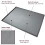Leashboss Splash Mat Dog Food Mat with Tall Lip, M/L (20''x13''), XL (25”x17”) or XXL (30''x22'') Dog Bowl Mat for Food and Water, Non Slip Waterproof Silicone Pet Food Mat for Dogs and Cats