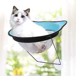 OVIDA Cat Hammock Cat Window Perches Cat Window Capsule Bed Safety Kitten Pet Space Saving Seat with Suction Cups, Holds Up to 22 Lbs