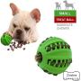 EETOYS IQ Dog Treat Ball Interactive Treat Dispensing Dog Puzzle Toy Rubber Dog Ball Slow Feeding Food Dispensing Dog Toy Reduce Boredom Teething Toy for Small Large Dogs