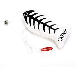 TeenTop Interactive Cat Toys Pet Cat with Bell Fish Elastic Rope Pull Interactive Funny Cat Toy Plush, Fun Toy for Cat Exercise 1PC