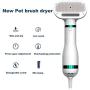 PetHaven Upgraded 2021 Pet Grooming Hair Dryer with Slicker Brush, 3 Heat Settings, One-Button Hair Removal, 2-in-1 Professional Portable Dryer Blower for Small Medium Large Dogs and Cats
