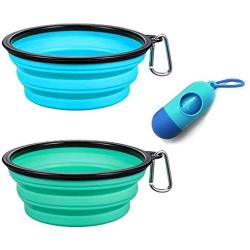 AGECASH A Collapsible Dog Bowl,Portable Travel Silicone Pet Bowl, Expandable for Dog/Cat Food Water Feeding,Portable Travel Bowl for Camping