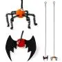 Halloween 2 Pcs Cat Kitten Toys, Flying Finger Pet Toys with Bat Spider Design, Cat Halloween Elastic Springs Finger Teaser Toys, Interactive Pet Teaser Toy with Bell, Cats Scratchers Accessories Halloween 2 Pcs Cat Kitten Toys, Flying Finger Pet Toys with Bat Spider Design, Cat Halloween Elastic Springs Finger Teaser Toys, Interactive Pet Teaser Toy with Bell, Cats Scratchers Accessories