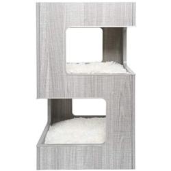 Poils bebe Modern Cat Condo and Bed Castle Furniture 28-inch Multilevel Play Tower with Platform, Pet House and Playground for Small, Medium, Large Cats and Kittens
