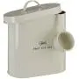 Premier Housewares Adore Pets Feed The Cat Food Storage Bin with Spoon, 2.8 L - Cream