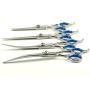 LILYS PET Professional PET Dog Grooming Scissors Suit,RED/Blue Ring, Cutting&Curved&Thinning Shears