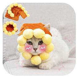 Kids Christmas Hat | Cat Toy Headgear for Cats and Dogs Universal Watch Pet Hat Cat Toy Headwear Interactive Dog Toys Christmas Products for Dogs-Yellow-