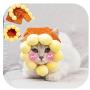 Kids Christmas Hat | Cat Toy Headgear for Cats and Dogs Universal Watch Pet Hat Cat Toy Headwear Interactive Dog Toys Christmas Products for Dogs-Yellow-