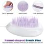 VavoPaw Cat Brush Dog Brush, Pet Grooming Tool Professional Pet Hair Comb Slicker Brush for Shedding, Quick Release Comb, Home Grooming - Purple