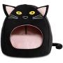 Hollypet Cozy Pet Bed Warm Cave Nest Sleeping Bed Kitty Shape Puppy House for Cats and Small Dogs, 17 x 17 inches