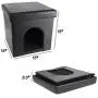 PETMAKER Pet House Ottoman- Collapsible Multipurpose Cat or Small Dog Bed Cube and Footrest with Cushion Top and Interior Pillow PETMAKER Pet House Ottoman- Collapsible Multipurpose Cat or Small Dog Bed Cube and Footrest with Cushion Top and Interior Pillow