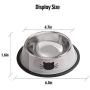 Stainless Steel Cat/Dog Bowls with Rubber Base Non-Slip Puppy Dish,Pets Feeder Bowl and Water Bowl Perfect Choice