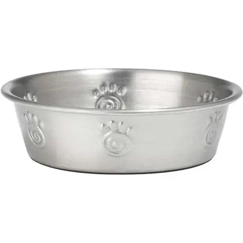 PetRageous 60046 Cayman Classic Non-Skid Stainless-Steel Dishwasher Safe Bowl 1-Cup Capacity 4.5-Inch Diameter 1.5-Inch Tall for Small Dogs and Cats of Any Size, Metallic PetRageous 60046 Cayman Classic Non-Skid Stainless-Steel Dishwasher Safe Bowl 1-Cup Capacity 4.5-Inch Diameter 1.5-Inch Tall for Small Dogs and Cats of Any Size, Metallic