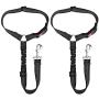 SlowTon Dog Seat Belt, 2 Pack Pet Car Seatbelt Headrest Restraint Adjustable Puppy Safety Seat Belt Reflective Elastic Bungee Connect Dog Harness in Vehicle Travel Daily Use