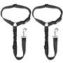 SlowTon Dog Seat Belt, 2 Pack Pet Car Seatbelt Headrest Restraint Adjustable Puppy Safety Seat Belt Reflective Elastic Bungee Connect Dog Harness in Vehicle Travel Daily Use SlowTon Dog Seat Belt, 2 Pack Pet Car Seatbelt Headrest Restraint Adjustable Puppy Safety Seat Belt Reflective Elastic Bungee Connect Dog Harness in Vehicle Travel Daily Use