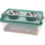IRIS USA, Inc. Elevated Feeder with Airtight Storage, Medium, Green/Clear FS-M