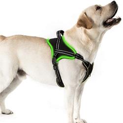 Golener Dog Harness No Pull, Reflective Puppy Harness with Led Light, Adjustable Dog Vest Harness, Soft Breathable Oxford Stylish Pet Harnesses with Easy Control Handle for Small/Medium/Large Dogs