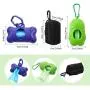 Weewooday 6 Pieces Dog Waste Bag Holders Leash Poop Waste Bag Holder Dispenser Waste Bag with Plastic Bags for Walking Running with Dog, 4 Kinds