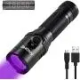 AHOME V1 UV Blacklight Flashlight [Magnetic Base] & [USB Rechargeable] 10W Black Light 395nm Ultraviolet LED Lamp, Scorpion Finder & Pet Urine Detector with 3000mAh Battery and Charging Cable