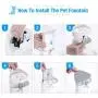 isYoung Cat Water Fountain, 101oz/3L LED Automatic Pet Water Fountain, Ultra Quiet Pet Water Dispenser with Adjustable Water Flow and Activated Carbon Filter for Dogs, Cats, and Small Animals