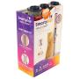 SmartyKat, Triple Tower, Cat Scratching Post, Vertical Combination Scratcher, with Burlap, Carpet and Jute, Includes 2 Bonus Catnip Cat Toys