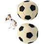 Set of 2 Extra Small Soccer Balls - Soft, Squeaky Dog Toys - Natural Rubber (Latex) - for Small Dogs & Puppies - 2'' Diameter - Comply with Same Safety Standards as Childrens Toys - Indoor Play