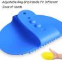 Kwispel 2 Pcs Dog Grooming Brush, Pet Shampoo Brush Dog Bath Grooming Shedding Brush Soothing Massage Rubber Comb with Adjustable Strap for Short Long Haired Dogs and Cats