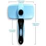 Pets First SELF CLEANING SLICKER BRUSH for PETS DOGS & CATS - Retractable Design for Quick & Easy Pet Fur Removal - Fine & SAFE Bristles To Detangle & Massage DOG SKIN or CAT SKIN – NEW SPECIAL DESIGN