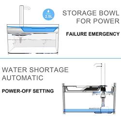 Cat Water Fountain, 84oz/2.5L Automatic Pet Water Fountain Auto Power-Off Dog Water Dispenser with 2Pcs Water Filter 3 Water Flow Settings Ultra-Quiet Pet Drinking Fountain for Cats and Small Dogs