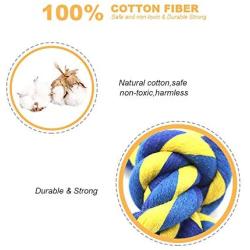 Dog Rope Toys Set for Aggressive Chewer, Tug of War Chewing Rope Toy for Dogs, Tough Durable Rope Toys Suitable for Medium&Large Breed Cleaning Teeth and Training（6 Pack）