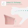 Gbziyjk Raised Cat Food Bowl, Elevated Tilted Pet Feeding Non-Slip Kitten Feeder for Water,Bowl Water with No-Spill,Adjustable Stress Free Pink Dish, 90Ml