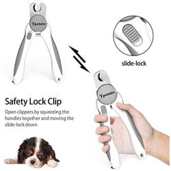 Tpotato Dog Nail Clippers,Dog Nail Trimmer for Medium/Large Dogs and cat with Quick Sensor,Safari Professional Dog Nail Clippers Large Breed with Safety Guard and File.