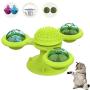 MARIANNA Windmill Cat Toys for Indoor Interactive Catnip Balls Turntable Teasing Pet Toy with Suction Cup
